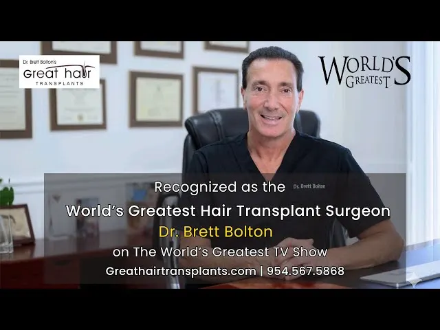 Dr. Brett Bolton featured on World's Greatest Hair Transplant Surgeon television segment